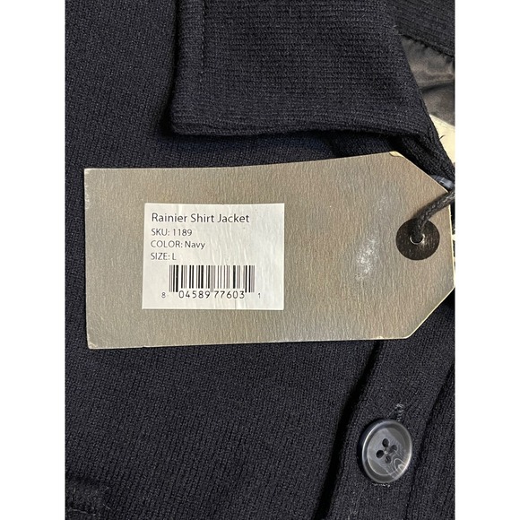 NWT GENTEAL Rainier Shirt Jacket Navy Blue Wool Blend Men's Size L - Picture 4 of 12